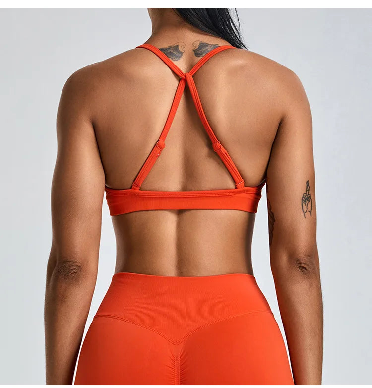 Scrunch Push-Up Sports Bra - Seamless Adjustable-Strap Tank