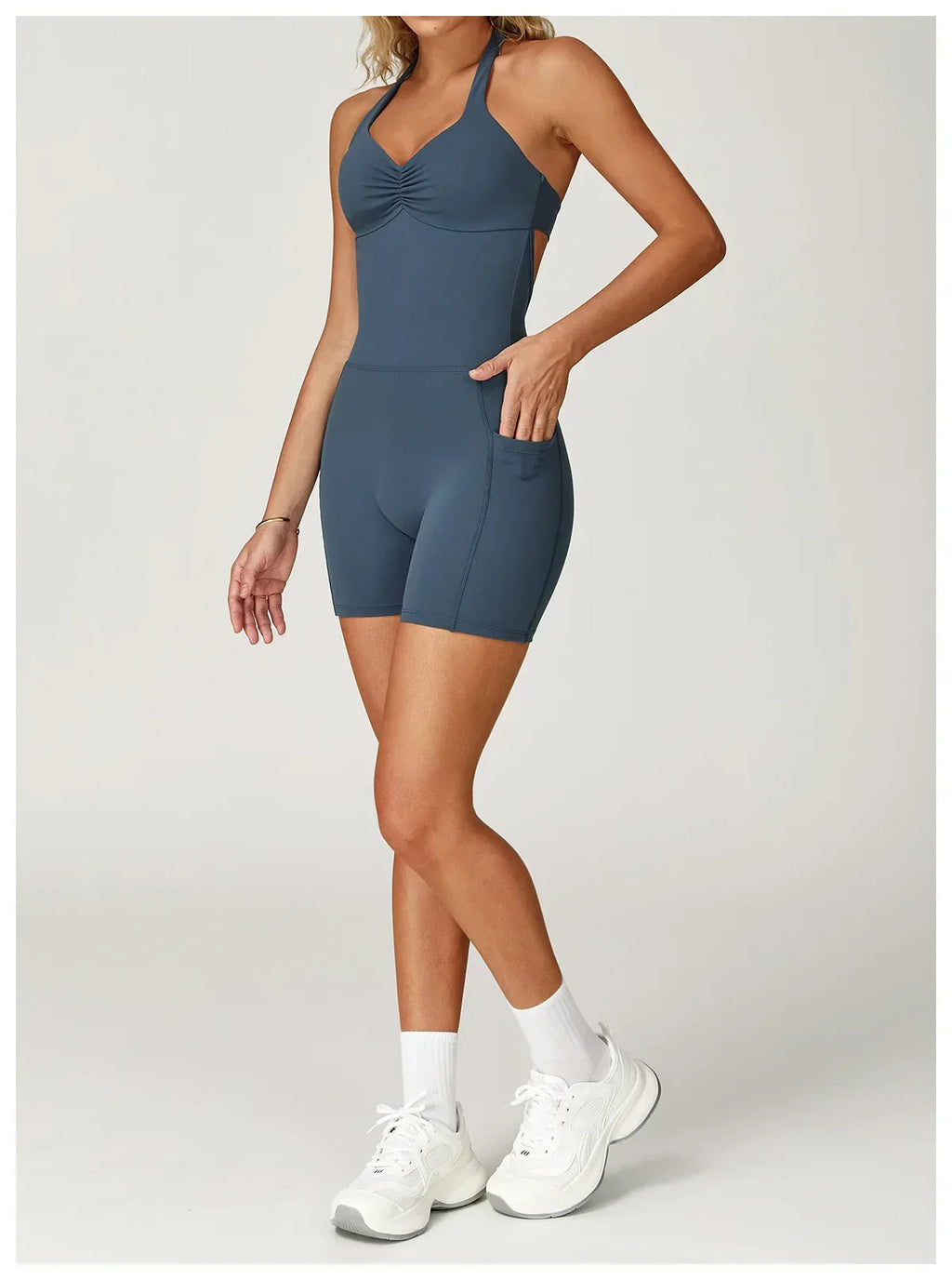 Quick-Dry Push-Up Jumpsuit - Women's Yoga & Gym Bodysuit