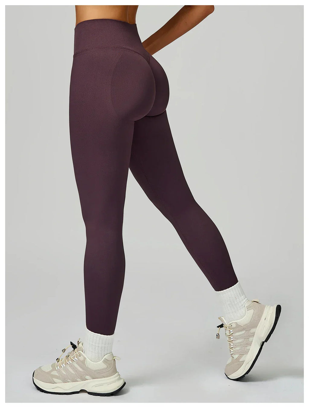 Seamless High-Waist Leggings - Breathable Yoga & Running Tights