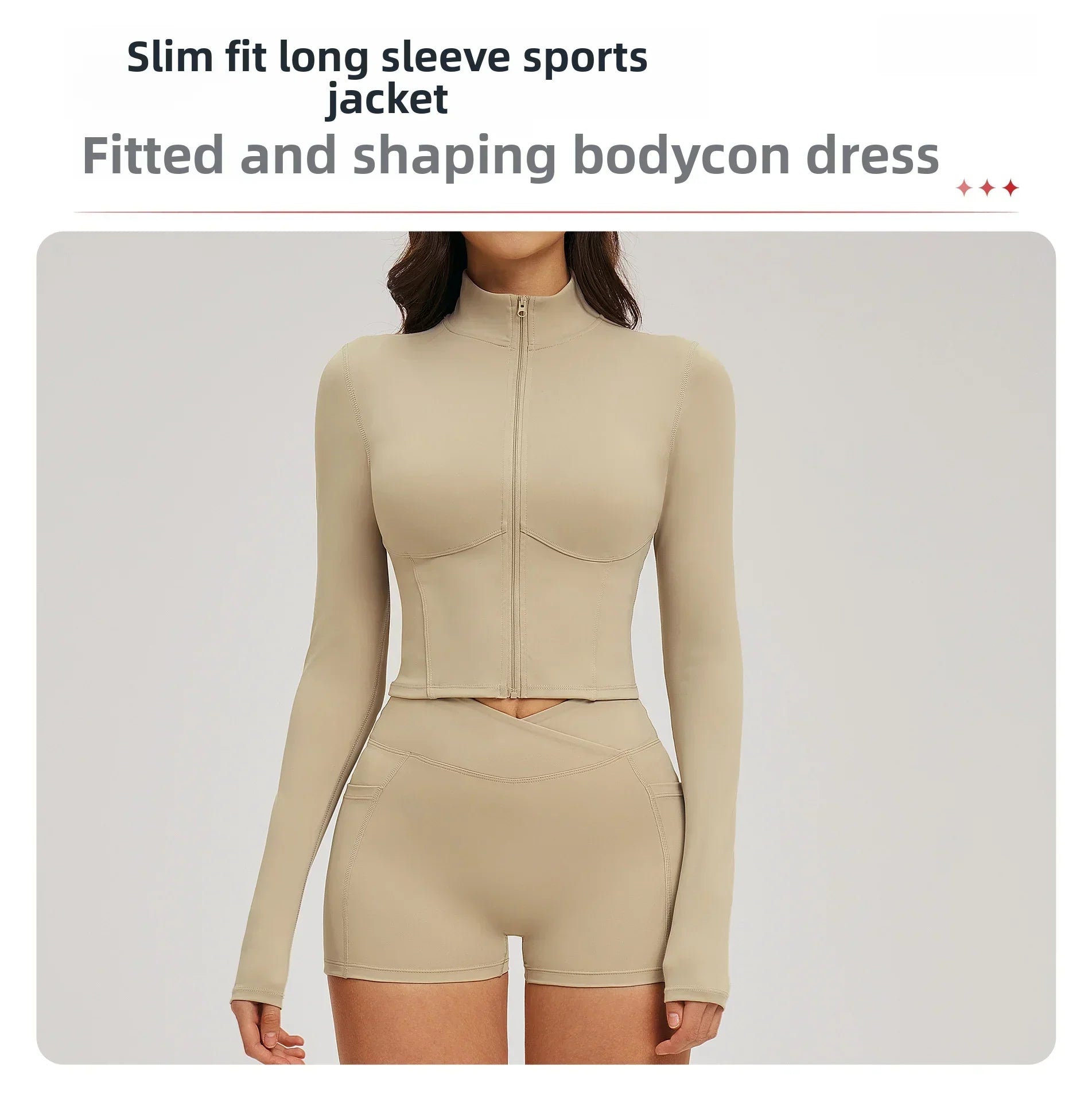 Zip-Up Crop Jacket - Women's Quick-Dry Yoga & Running Top