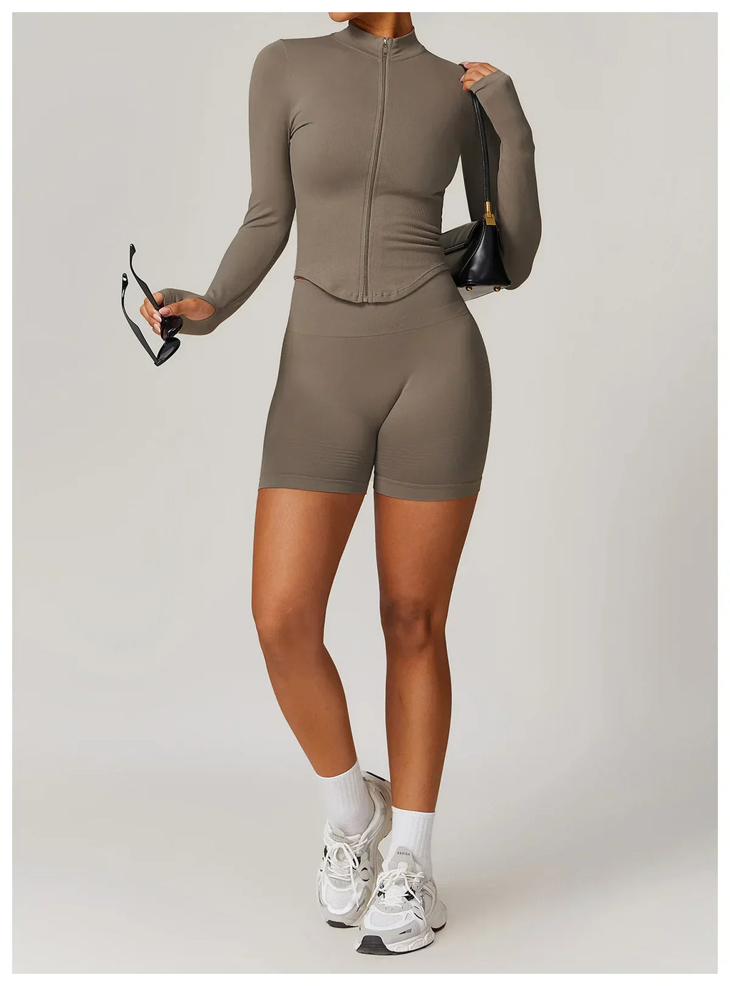 2-Piece Seamless Set - High-Waist Leggings & Top Tracksuit