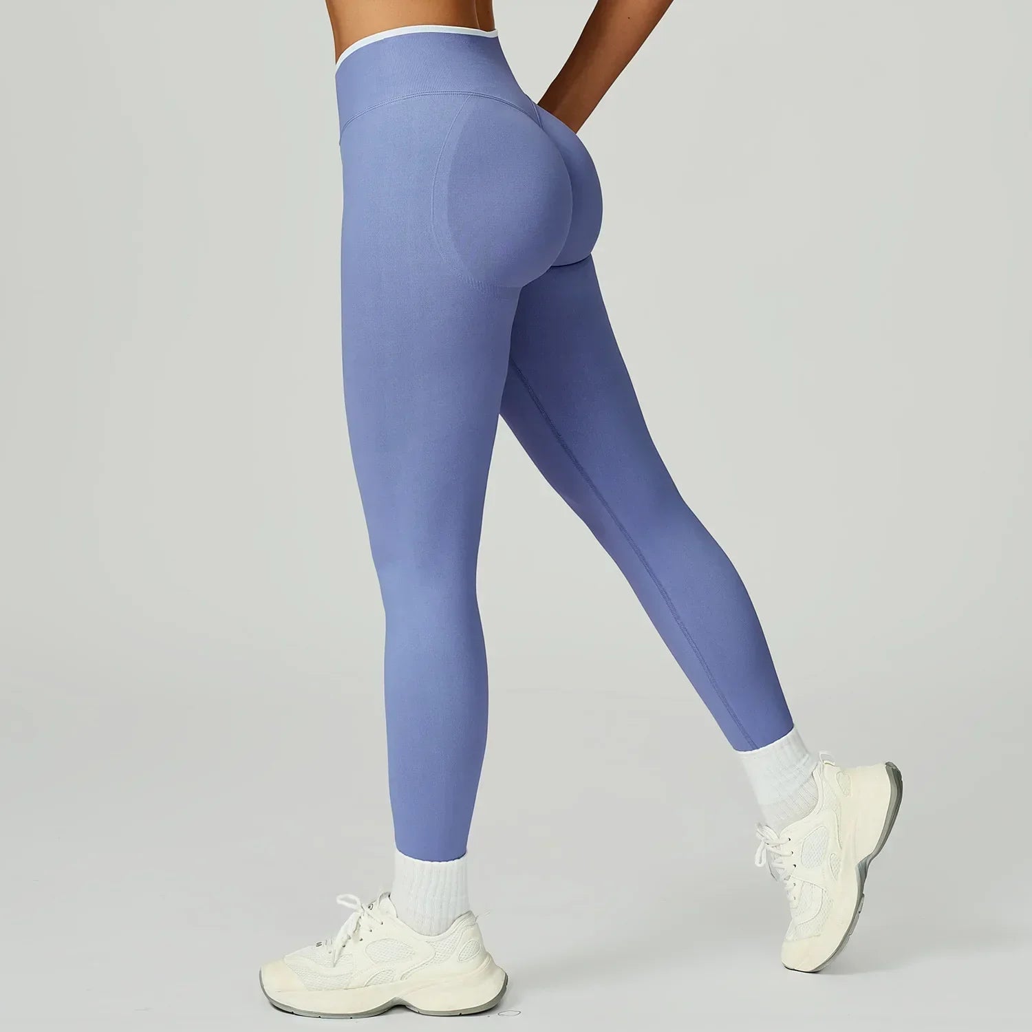 Seamless High-Waist Leggings - Breathable Yoga & Running Tights