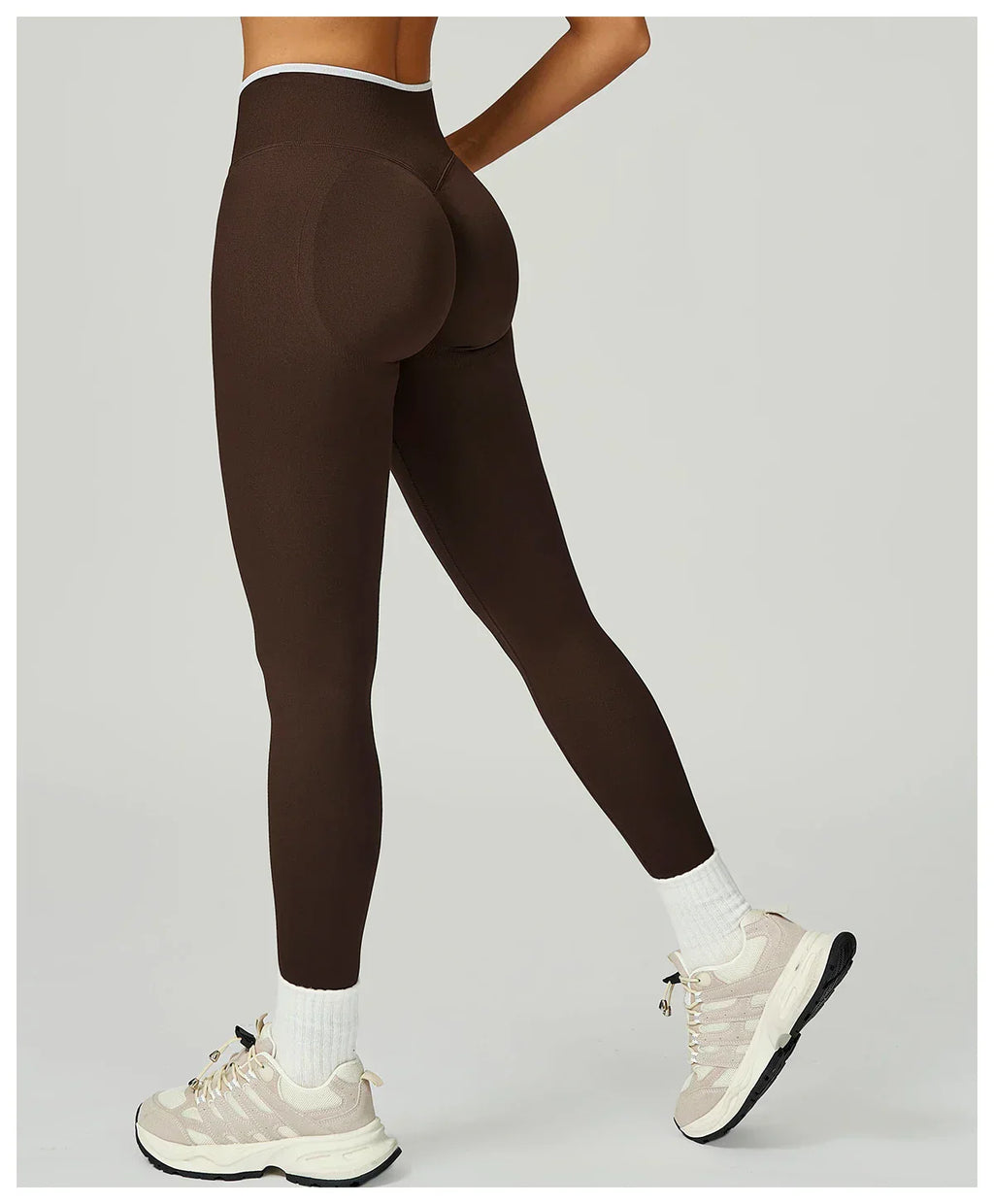 Seamless High-Waist Leggings - Breathable Yoga & Running Tights