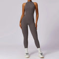 Zip-Front Yoga Jumpsuit - Women's Pilates & Gym Overalls