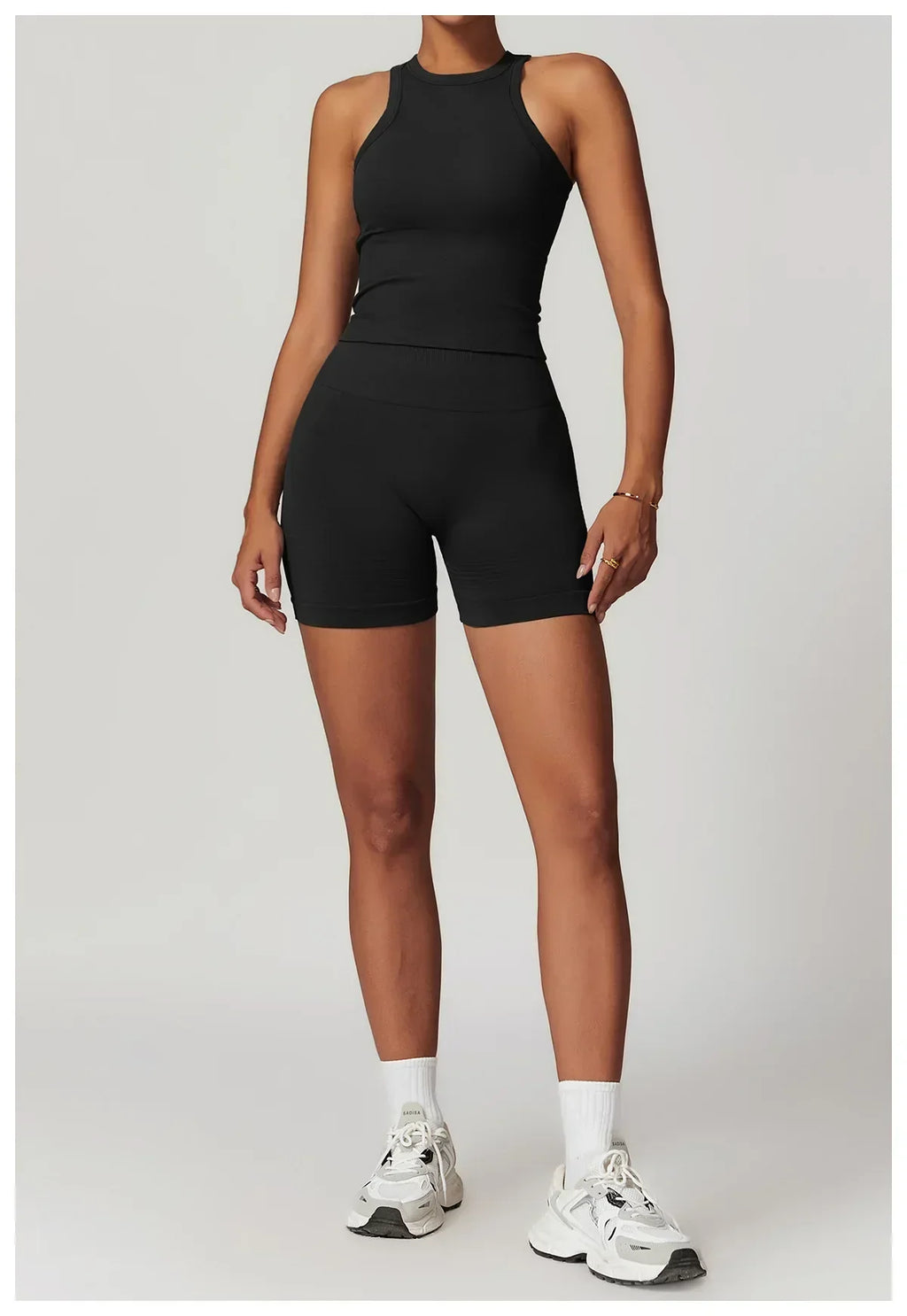 2-Piece Seamless Set - High-Waist Leggings & Top Tracksuit