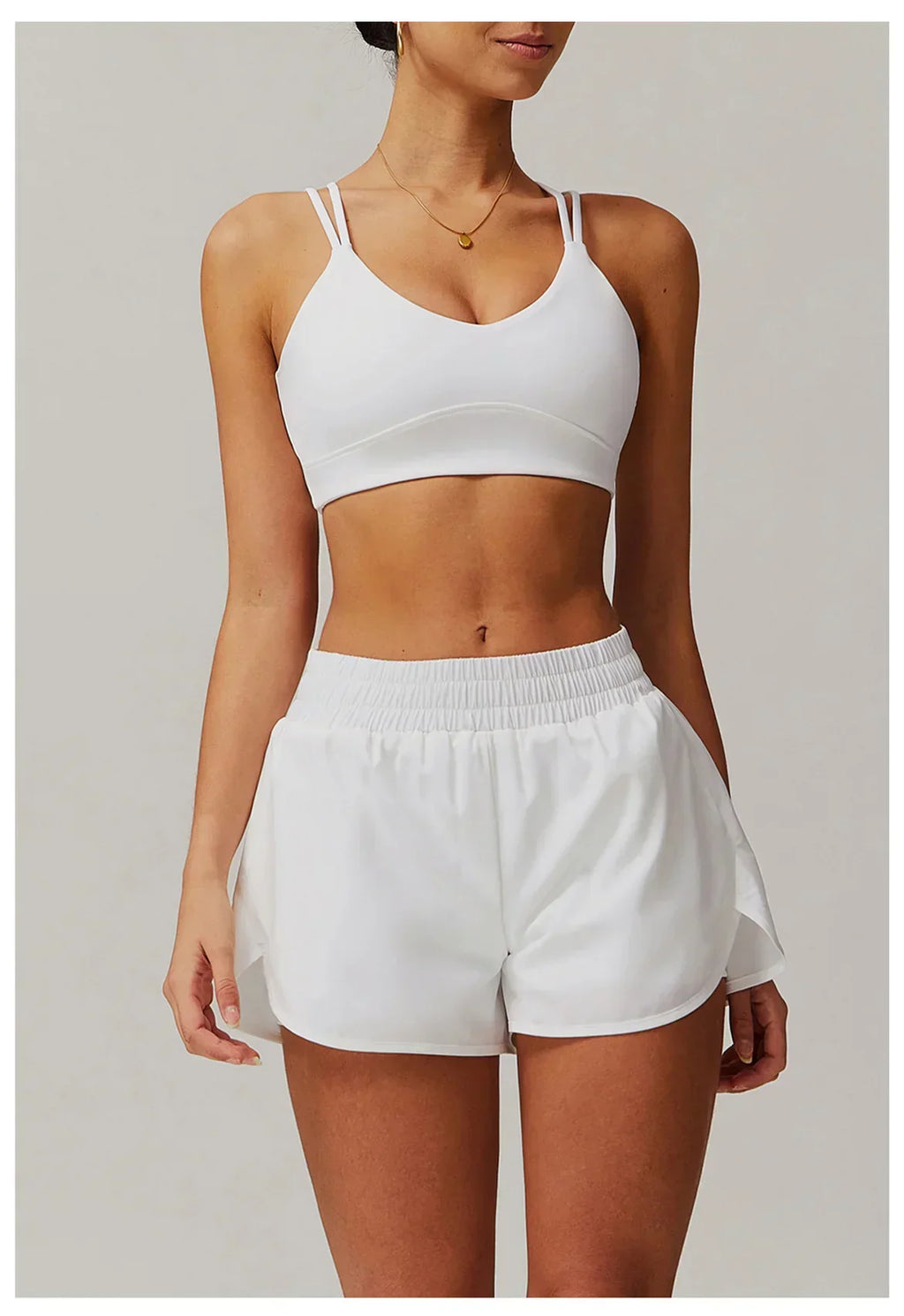 Criss-Cross Back Sports Bra - High-Support Padded Bralette