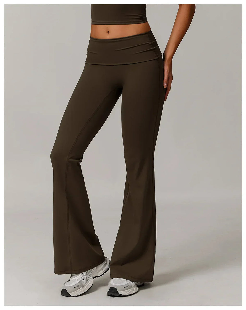 High-Waist Flare Leggings - Tummy-Control Wide-Leg Yoga Pants