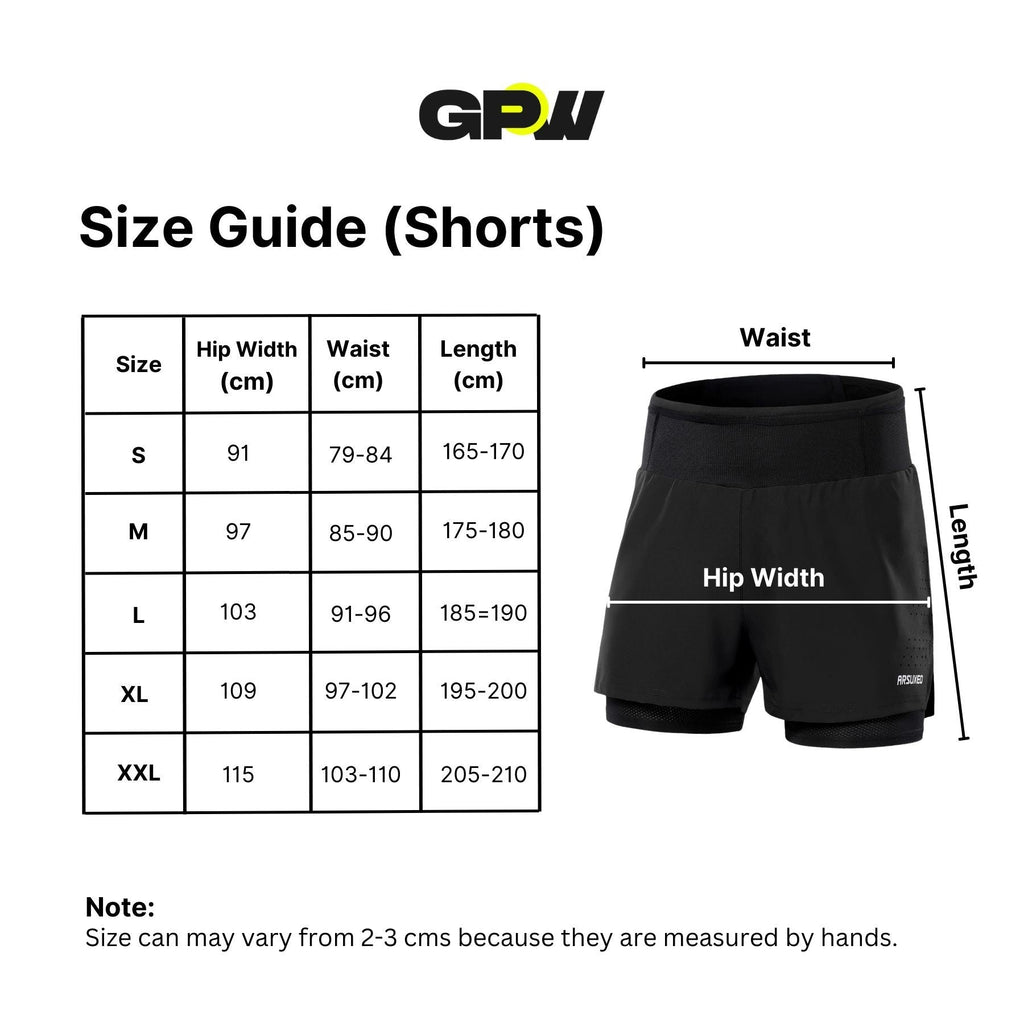 Men's 2-in-1 Breathable Gym Shorts with Zip Pockets