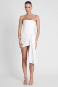 Solara Satin Corset Dress - White