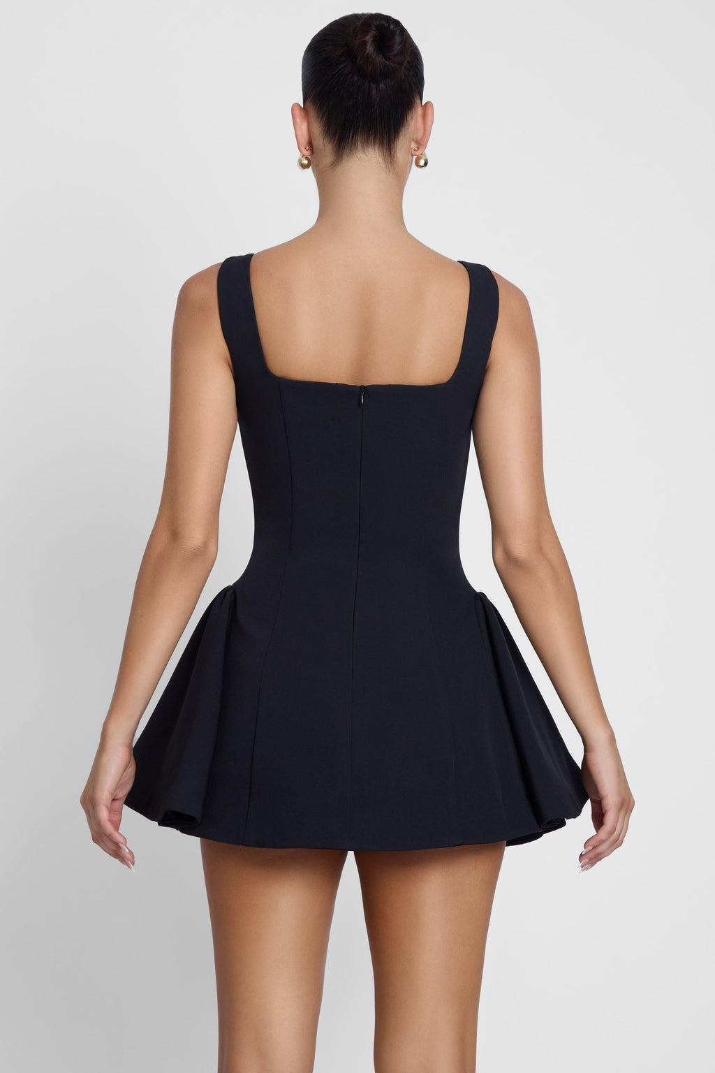 Ysabelle Babydoll Corset Mini Dress - Black