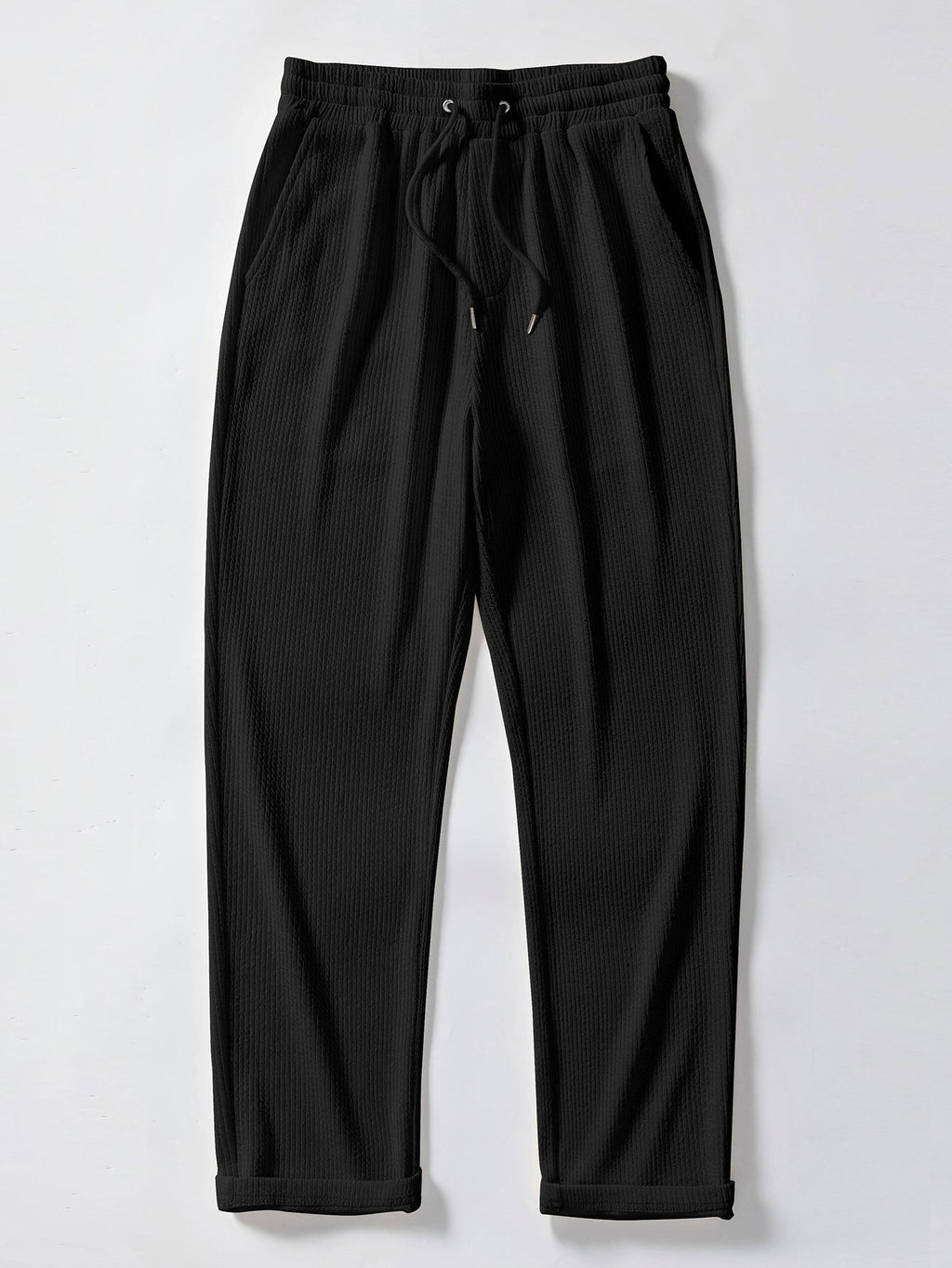 Muscle Fit Ribbed Button Up Shirt & Straight Leg Ribbed Pants